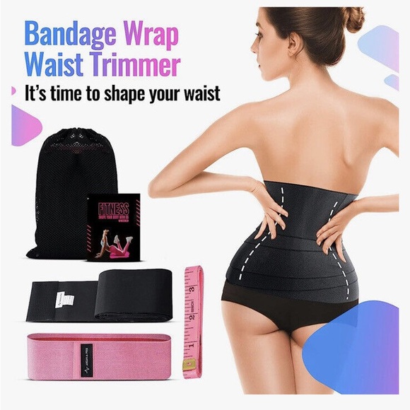 4pc Arian.A Pro Waist Bandage Stomach Wrap Weight Loss Trainer Women Lower Belly - Picture 2 of 8